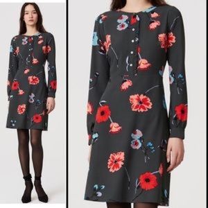 New! Loft Green Floral Shift Dress